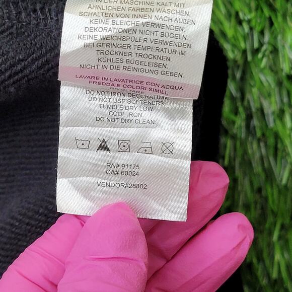 FILA Colorful Ringer Sweatshirt Womens 2XL 24x24 Black Boxy - Picture 10 of 14